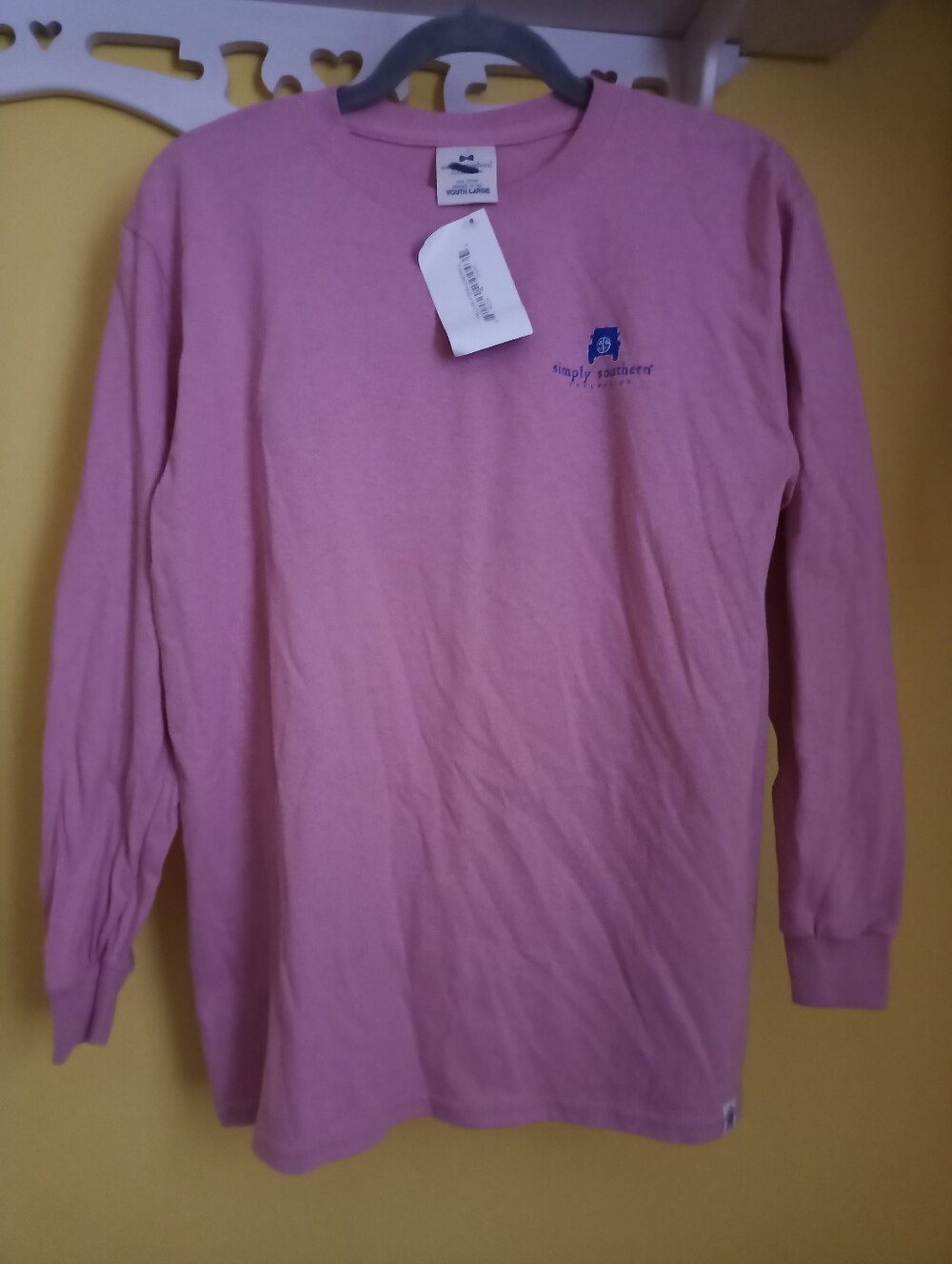 Pink Youth Large Simply Southern Long Sleeve Shirt